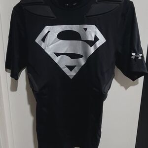 Under Armour Black Superman Logo Compression Shirt